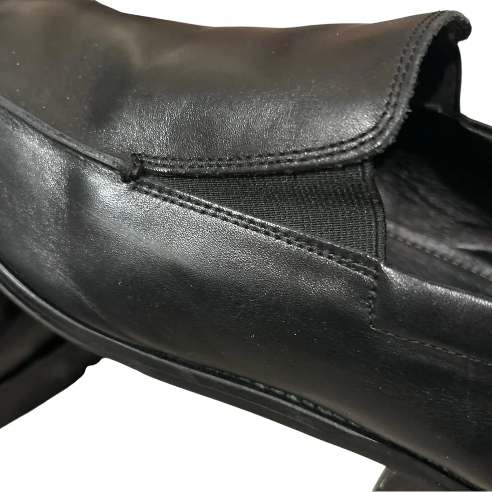 Gordon Rush Cole Black Leather Loafers Sz 13 Made In Italy Driving Shoes Slip On